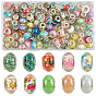 120 шт. 9 стили европейские рондель-бусины из смолы, бусины с большим отверстием