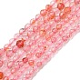 Природного кварца клубники нитей бисера, граненые, круглые