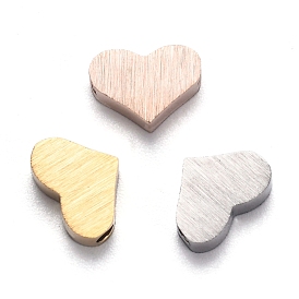304 Stainless Steel Charms, Heart