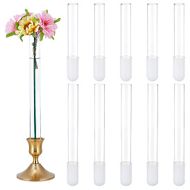 10шт. 2 стили стеклянных трубчатых ваз, украшения, с 10шт. силиконовых термостойких чехлов