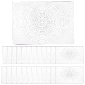 Ahademaker 25шт 2 стиль ПВХ пластиковые портативные увеличительные линзы, лупы 3х линзы, для чтения, поджигатель, прямоугольные