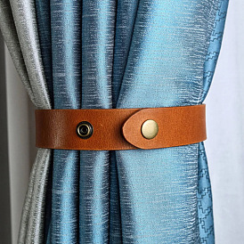 PU Leather Curtain Tiebacks Clips, Window Curtain Holdbacks for Home Office Decorative Rope Tie Backs