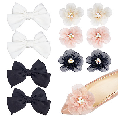 10шт 5 стили пряжки для обуви из ткани, съемное украшение для обуви, бантом