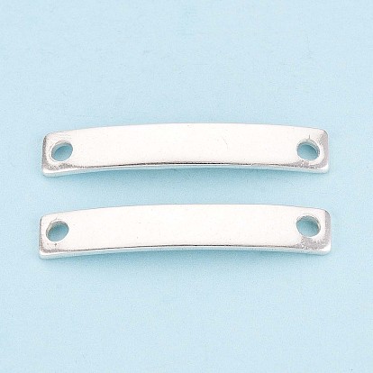 925 подвески из стерлингового серебра, звенья изогнутого прямоугольника, штамповка пустой метки