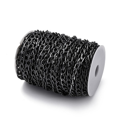 Оксидированные алюминиевые кубинские звенья цепи, несварные, с катушкой