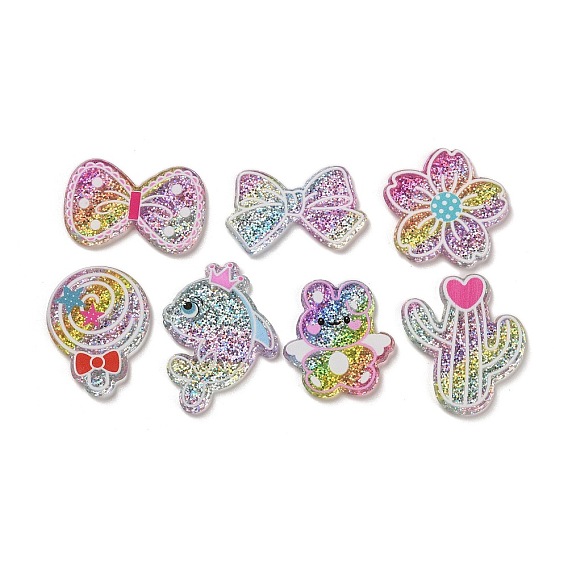 Цветные акриловые пластиковые кабошоны