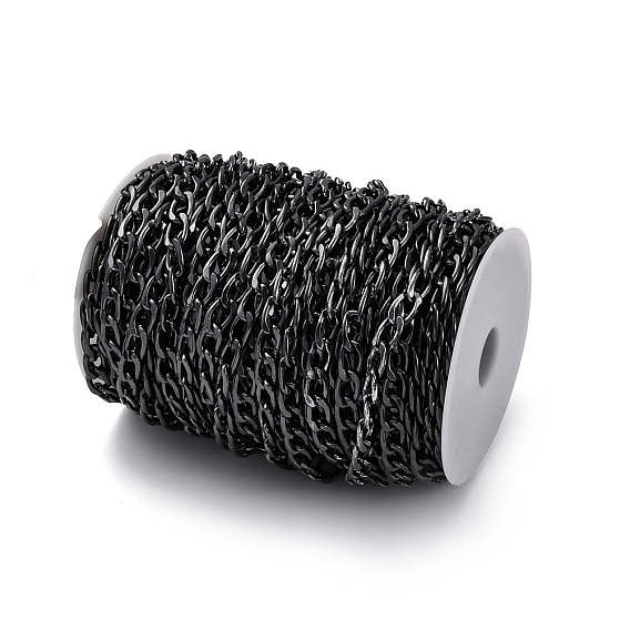 Оксидированные алюминиевые кубинские звенья цепи, несварные, с катушкой