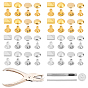 DIY Leather Craft Making, with Brass Rivet Studs, Iron Rivet & Iron Rivet Puncher, Alloy Handheld Puncher, Leather Tools, for Clothes Bag Shoes Leather Craft