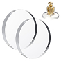 2Pcs Transparent Acrylic Board, Flat Round