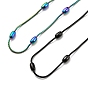 304 Stainless Steel Round Snake Chain Necklace with Oval Beaded