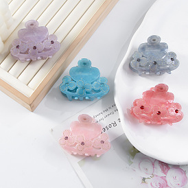 PVC Claw Hair Clips for Women, Flower Jaw Clips