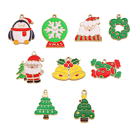 Рождественские эмали сплава подвески, золотой свет