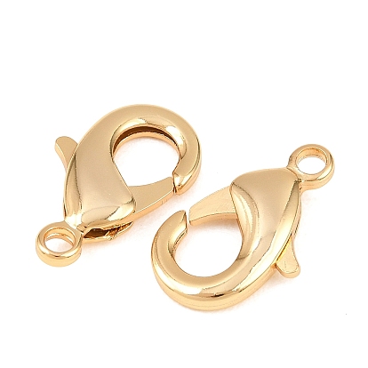 SHEGRACE Brass Lobster Claw Clasps, Cadmium Free & Nickel Free & Lead Free