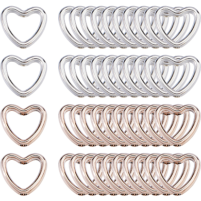 200шт. 2 цветные пластиковые рамки для бусин, сердце