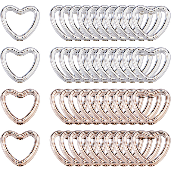 200шт. 2 цветные пластиковые рамки для бусин, сердце