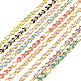 Цепи из латунной эмали ручной работы с овальными звеньями, с катушкой, долговечный, пайки, без свинца и без кадмия, реальный 18 k позолоченный