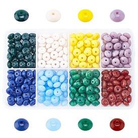 Opaque Solid Color Glass Beads, Disc