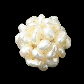 Естественный культурный жемчуг пресноводных, кассетные шарики, круглые