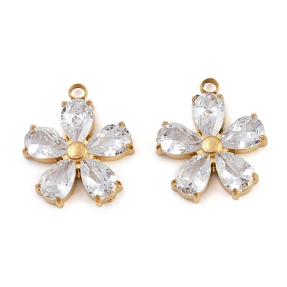 304 микро нержавеющей стали прокладывать Цирконом подвески, , реальный 18 k позолоченный, ионное покрытие (ip)