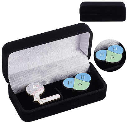 Бархатные футляры для украшений, для хранения броши и запонки, прямоугольные