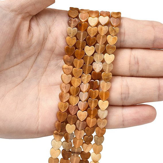Природный Топаз нефрита бисер нитей, сердце