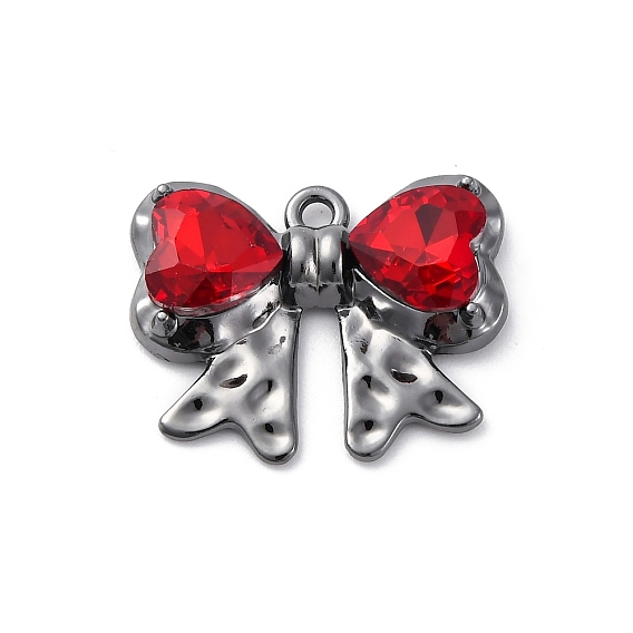 Подвески из сплава со стразами, бантом