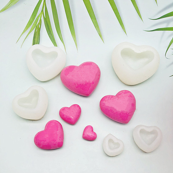 Heart DIY Candle Silicone Molds, for Valentine's Day, Resin Casting Molds, For UV Resin, Epoxy Resin Jewelry Making