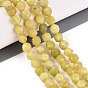 Perles jades naturels de citron  , facette, étoiles coupées perles rondes