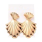 Shell Shape Iron Stud Earrings for Girl Women