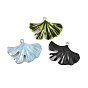 304 Stainless Steel with Enamel Pendants, Ginkgo Leaf Charms, Stainless Steel Color
