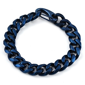 304 Stainless Steel Cuban Link Chain Bracelets for Men