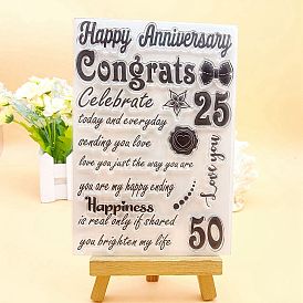 Celebration Theme Clear Silicone Stamps, for DIY Scrapbooking, Photo Album Decorative, Cards Making, Stamp Sheets