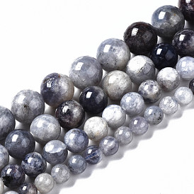 Natural Iolite Beads Strands, Round