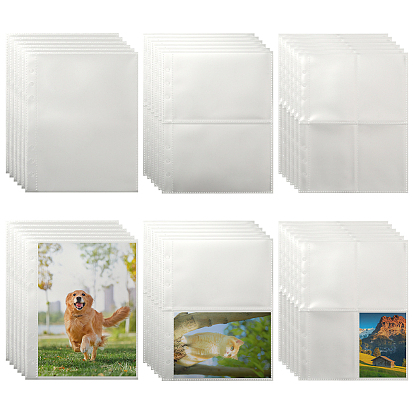 30 шт. 3 стили пластиковые вставки для фотоальбомов сменные сердечники для карточек-переплетов, прямоугольные