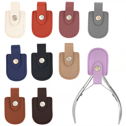 10 шт. 10 цвета чехлы для кусачек из искусственной кожи в форме дуги, сумки для маникюрных инструментов