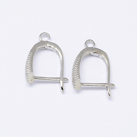 Серьги-кольца из латуни с микропаве aaa кубический цирконий ушная арфа, с задней защелкой, с задней защелкой, без кадмия, без никеля и без свинца