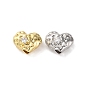Латунные микропаве из прозрачного кубического циркония, без кадмия, без никеля и без свинца, сердце