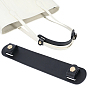 Imitation Leather Bag Strap Covers, Shoulder Pads, with Alloy Snap Button, Golden