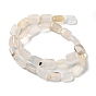 Natural White Agate Beads Strands, Rectangle