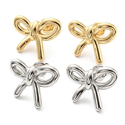 304 Stainless Steel Stud Earrings, Bowknot