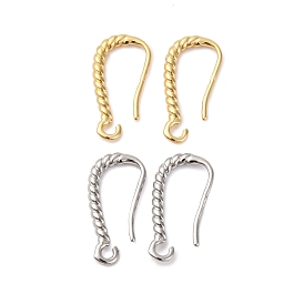 Крючки для сережек из латуни с прозрачным кубическим цирконием, стойки покрытие, без свинца и без кадмия, долговечный