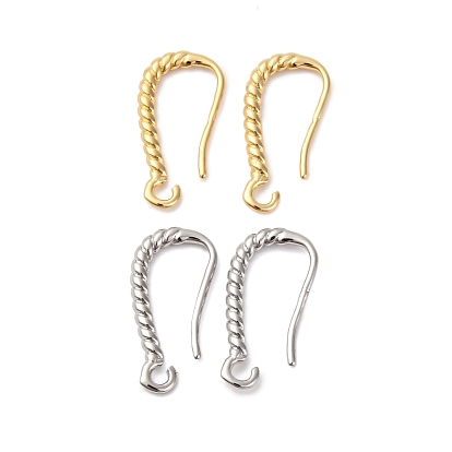 Крючки для сережек из латуни с прозрачным кубическим цирконием, стойки покрытие, без свинца и без кадмия, долговечный