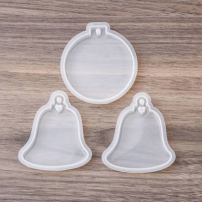 Рождественские силиконовые формы для подвесок, формы для литья гипсовой смолы, белые