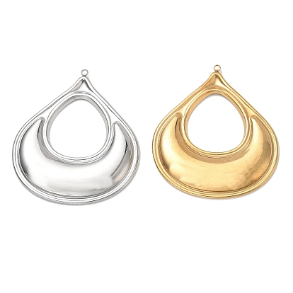 304 Stainless Steel Big Pendants, Teardrop Charms