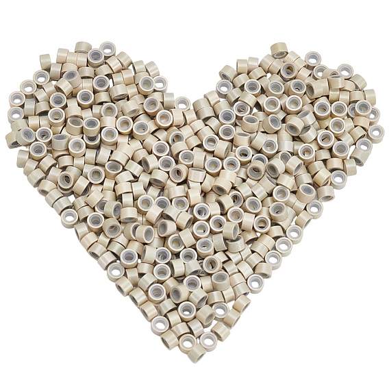 500шт. силиконовых манжет для волос, для укладки волос, филигранные трубчатые бусины для волос для дредов