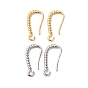 Крючки для сережек из латуни с прозрачным кубическим цирконием, стойки покрытие, без свинца и без кадмия, долговечный