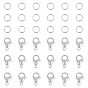 304 Stainless Steel Lobster Claw Clasps, with Jump Rings