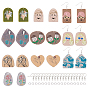 DIY 3D Printed Dangle Earring Making Kits, 20Pcs 10 Styles Geometric Acrylic Pendants, Iron Earring Hooks and Jump Rings