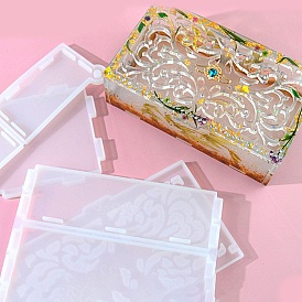 Hollow Storage Box DIY Food Grade Silicone Mold, Resin Casting Molds, for UV Resin, Epoxy Resin Craft Making, Rectangle