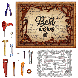 Тема инструмента трафареты для резки углеродистой стали, для diy scrapbooking, Фотоальбом, декоративная бумага для тиснения, форма для поздравительных открыток